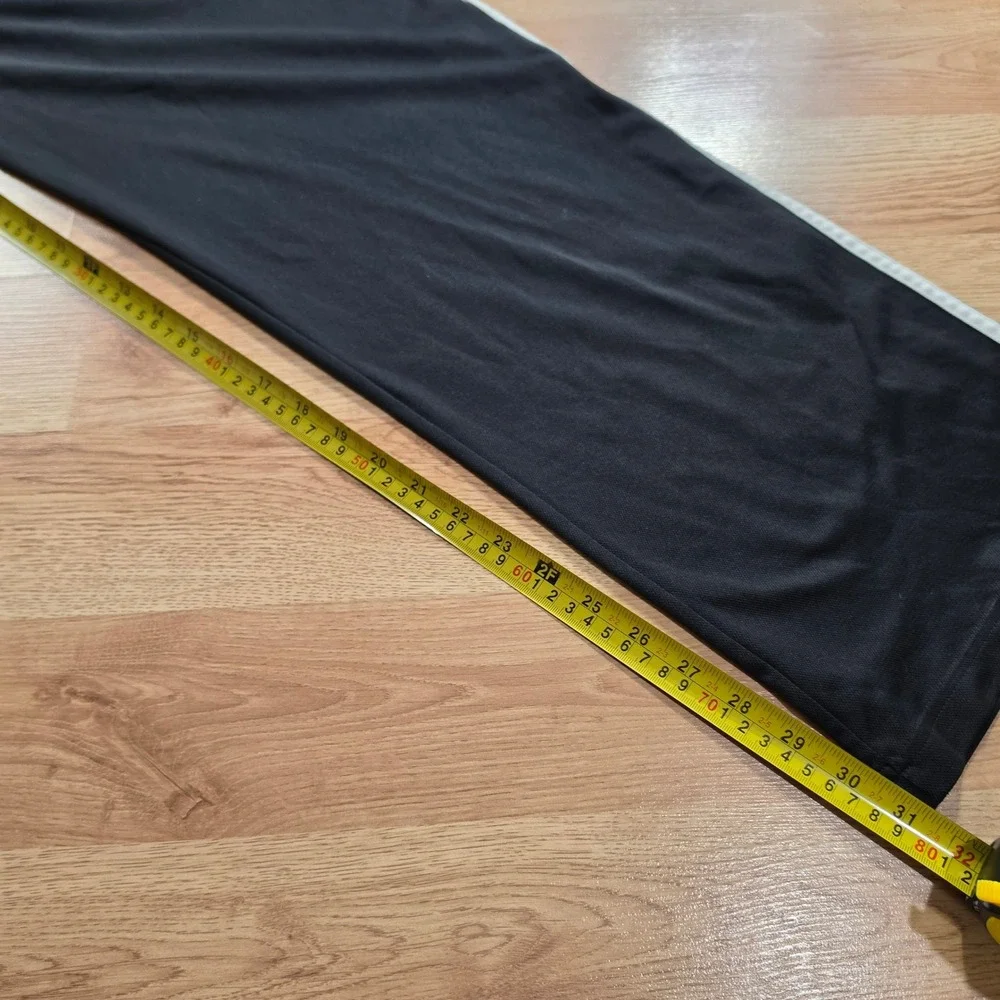 Vintage Adidas Track Pants Men XL Black 3-Stripe Athletic Baggy Straight Leg Y2k